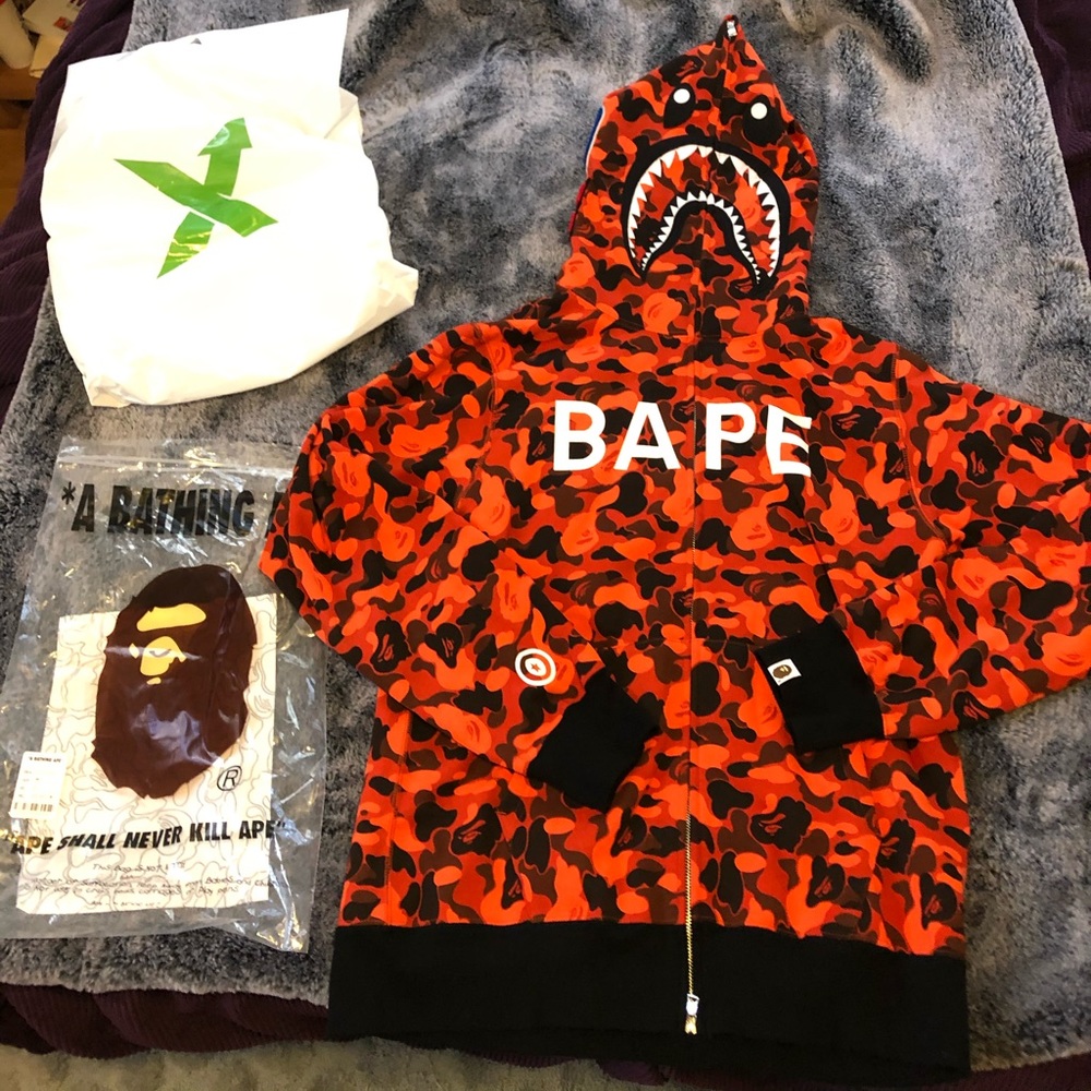 Bape x’o colab full zip hoodie